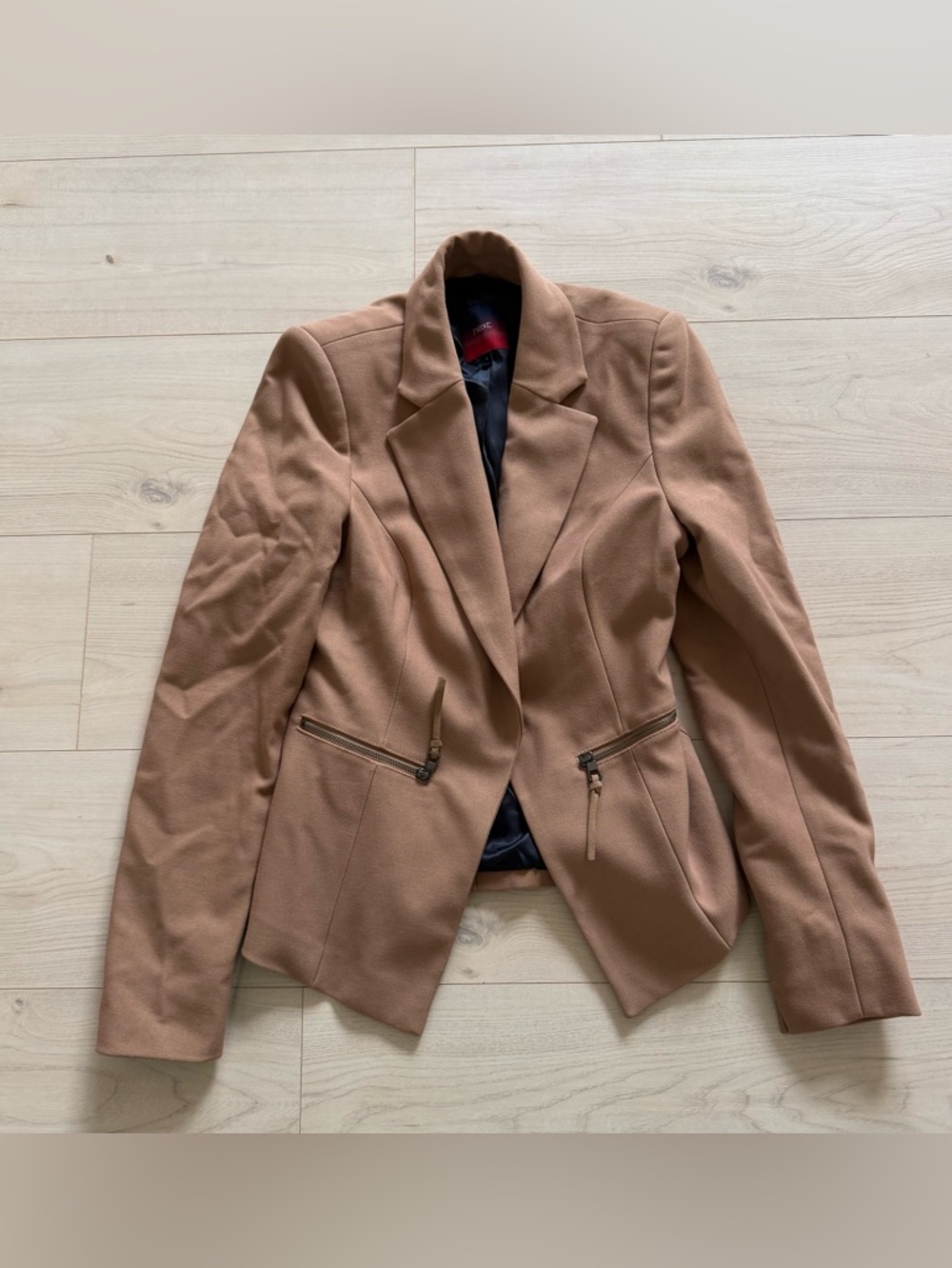 next Tan Fitted Blazer Jacket